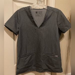 FIGS grey womens scrub top, xs